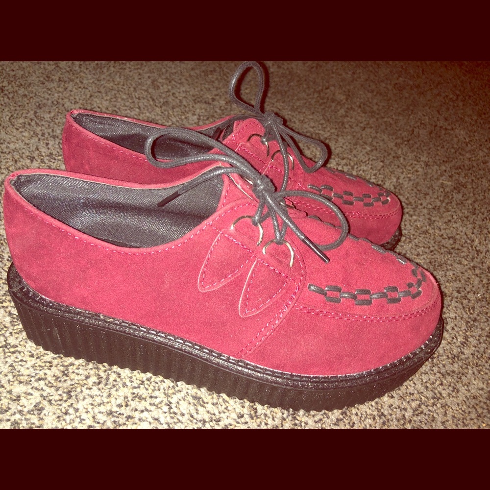Maroon Creeper Shoes (Platforms)